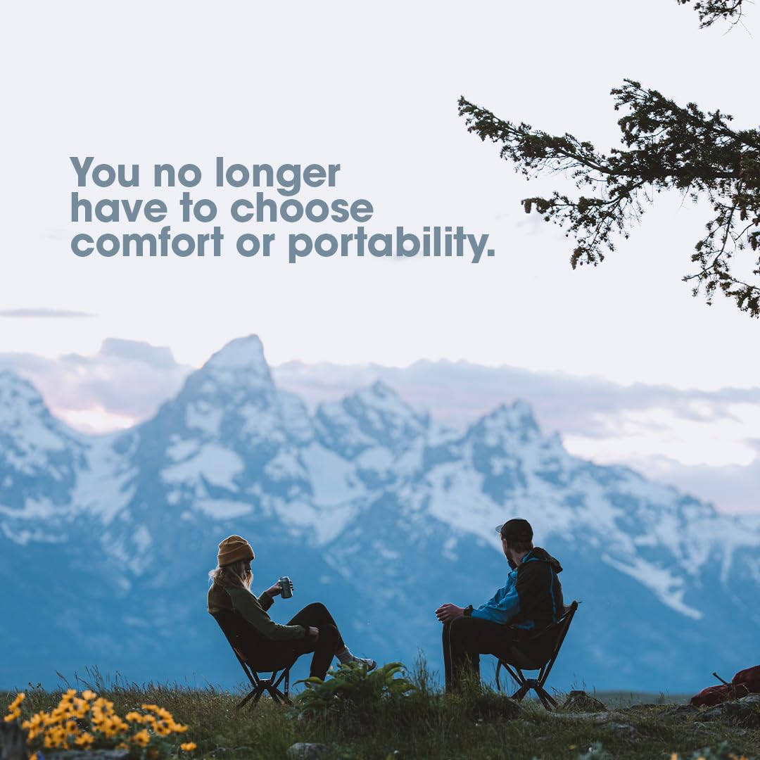 CLIQ Portable Camping Chair - Collapses to Size of Water Bottle - Lightweight Folding Chair for Camping - Outdoor Chair Supports 300 Lbs - Camp Chair Outdoor Adventures, Black - Image 4