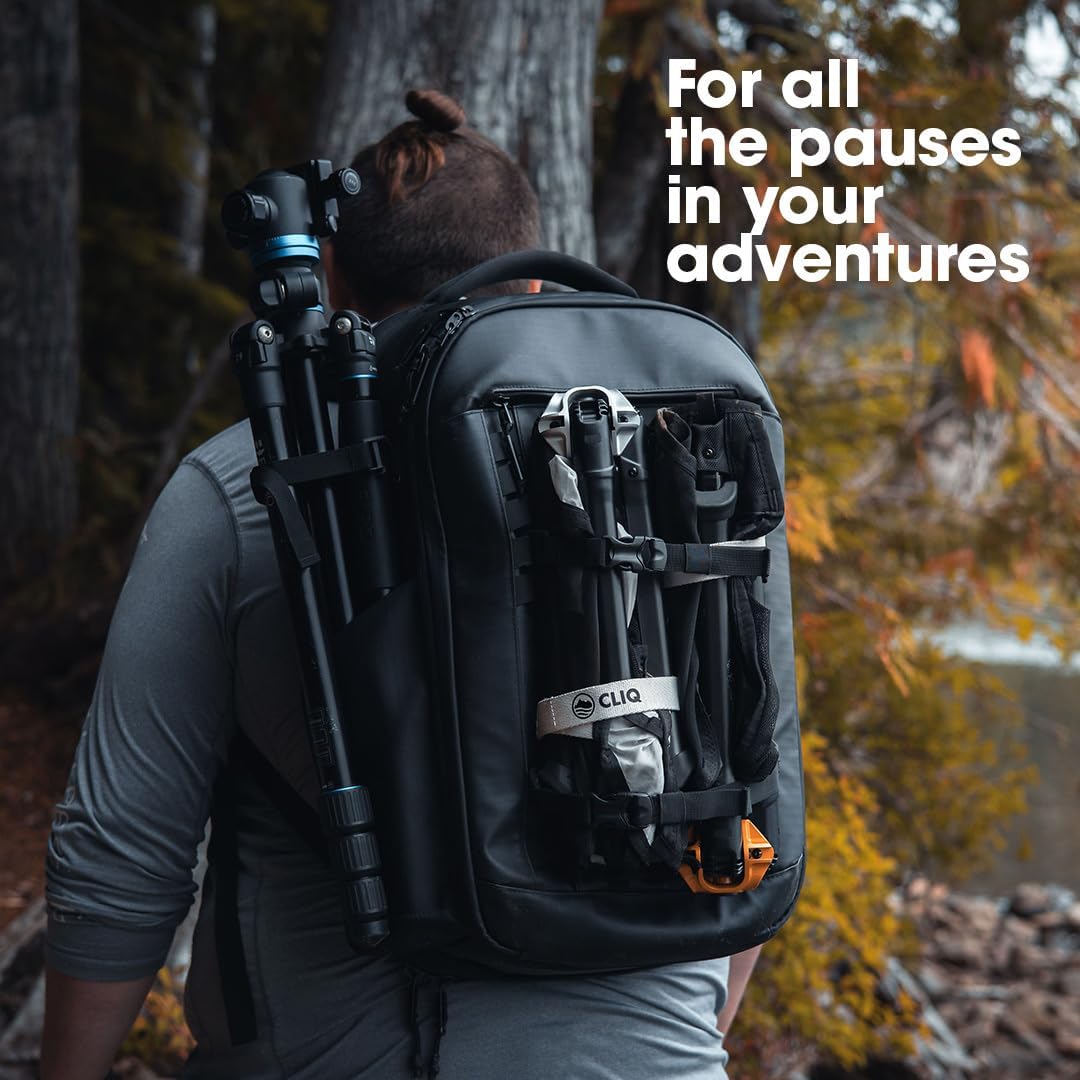 CLIQ Portable Camping Chair - Collapses to Size of Water Bottle - Lightweight Folding Chair for Camping - Outdoor Chair Supports 300 Lbs - Camp Chair Outdoor Adventures, Black - Image 8